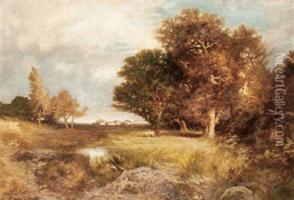 Marshy Area In The Fall Oil Painting - Hugo Darnaut