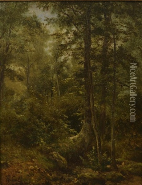 Woodland Scene Oil Painting - Alexandre Calame