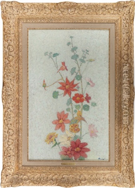 Bouquet Champetre Oil Painting - Achille Lauge