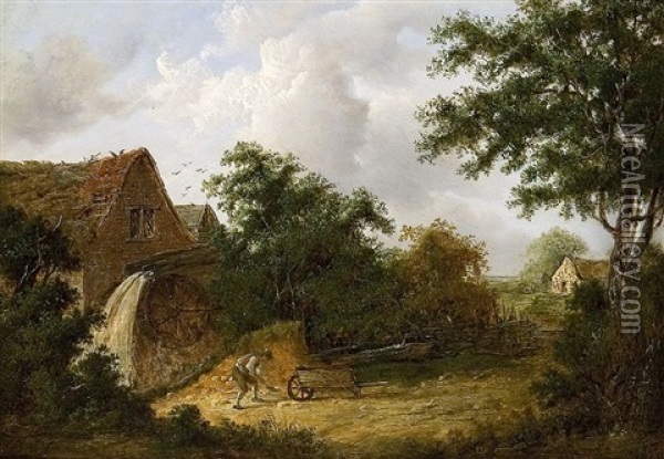 An Der Wassermuhle Oil Painting - Patrick Nasmyth