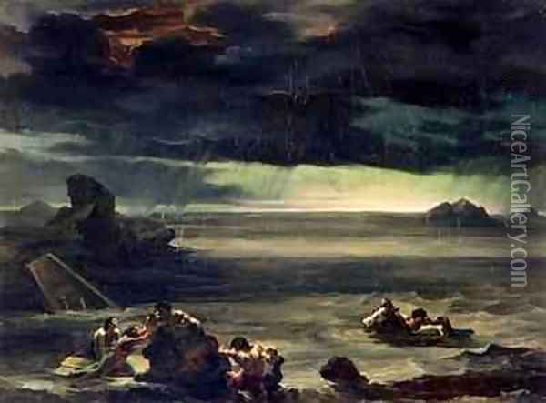Scene of the Deluge Oil Painting - Theodore Gericault