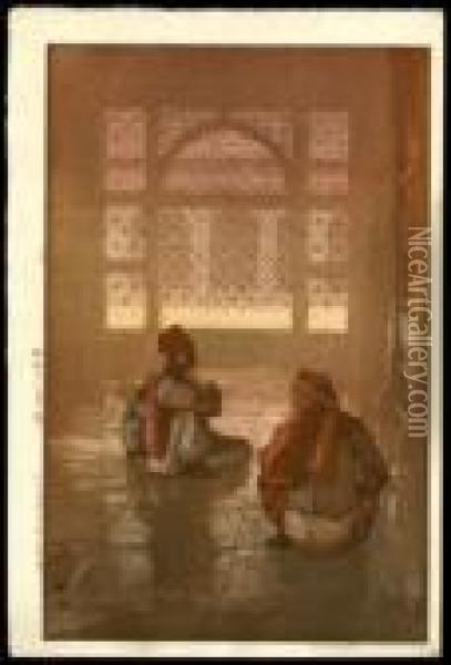 A Window In Fatehpur-sikri Oil Painting - Hiroshi Yoshida