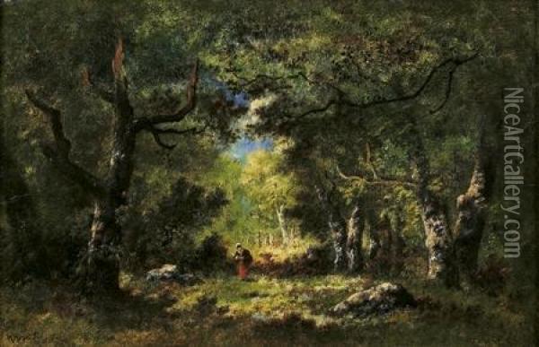 Clairiere En Sous-bois Oil Painting - Narcisse-Virgile D Az De La Pena