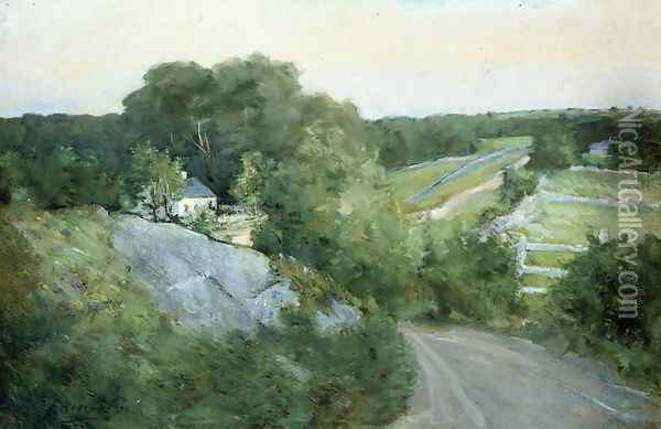 Green Hills and Farmland Oil Painting - Julian Alden Weir