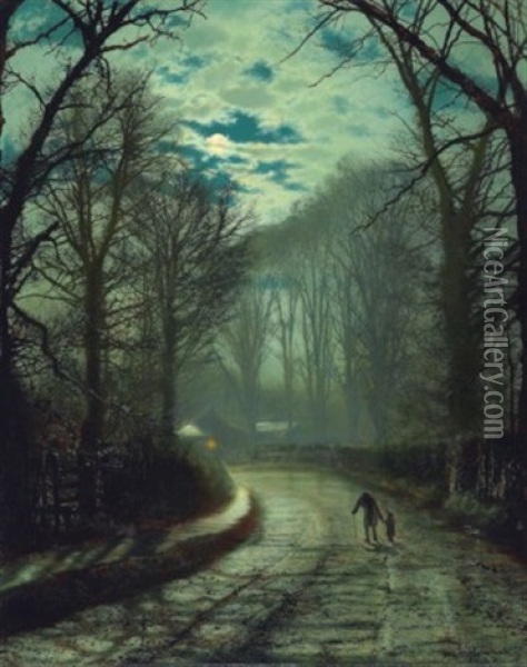 Nearing Home Oil Painting - John Atkinson Grimshaw