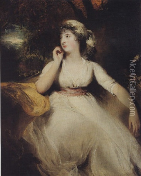 Portrait Of Selina Peckwell, Mrs George Grote Oil Painting - Thomas Lawrence