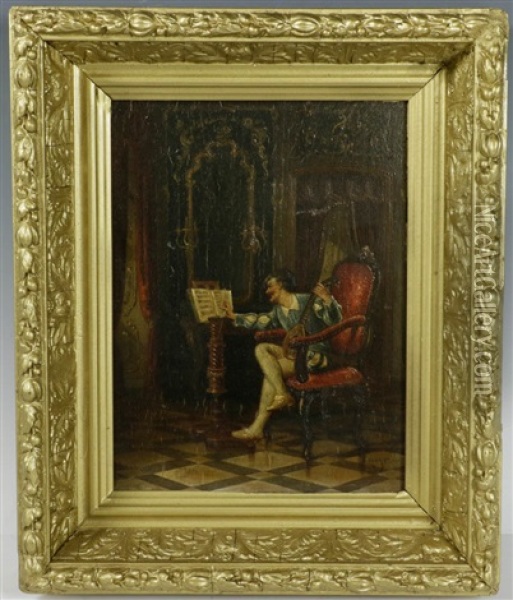 The Musician Oil Painting - Edmond Louyot