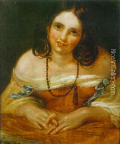 Portrait Of A Gypsy Oil Painting - William Brocas