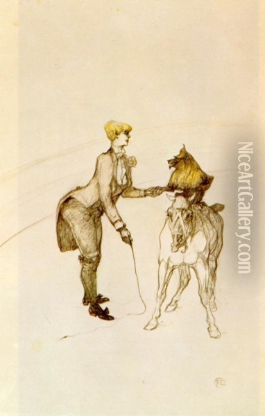 At the Circus, The Animal Trainer Oil Painting - Henri De Toulouse-Lautrec