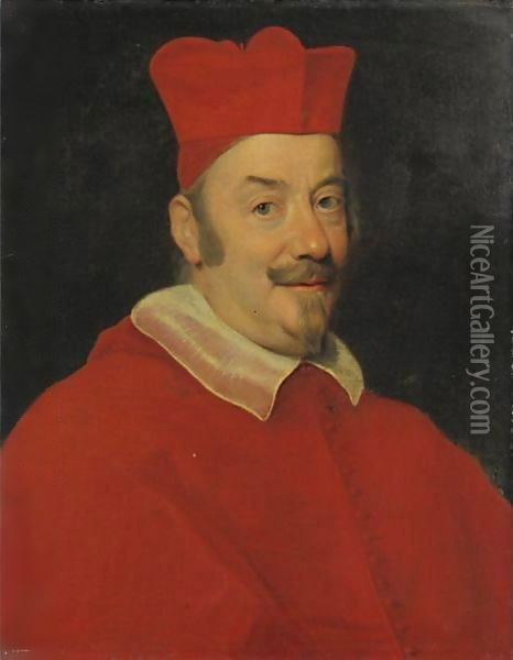 Ritratto Del Cardinale Pietro Ottoboni, Futuro Papa Alessandro VIII Oil Painting - Giovanni Battista (Baciccio) Gaulli