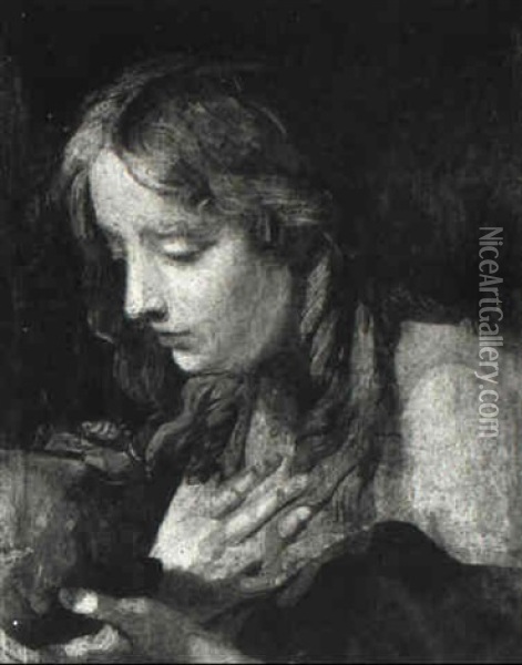 Den Bodfaerdige Magdalene Oil Painting - William Powell Frith