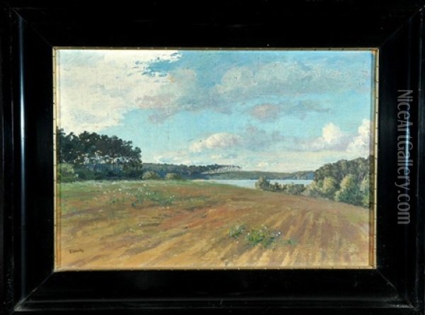 Sommerliche Landschaft Bei Weimar Oil Painting - Paul Wilhelm Tuebbecke