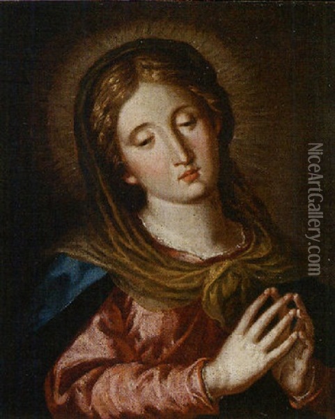 Madonna Oil Painting - Bartolomeo Letterini