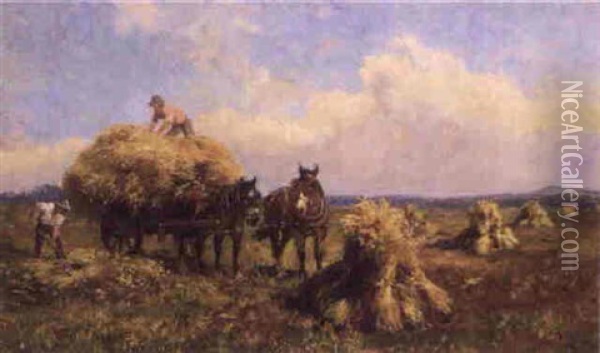 Haymaking Oil Painting - Robert Camm
