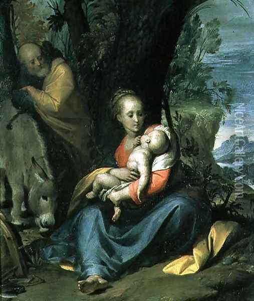 The Rest on the Flight into Egypt Oil Painting - Camillo Procaccini