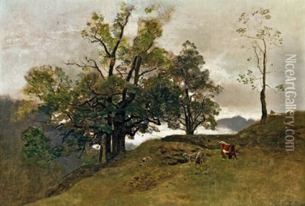 Landschaft Oil Painting - Eugen Jettel