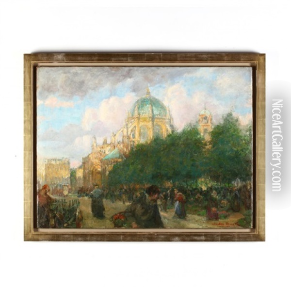 Cathedral Oil Painting - Willem Van Den Bruel