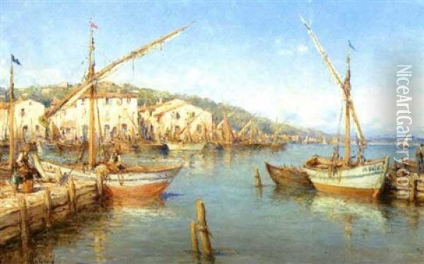 Le Port De Martigues Oil Painting - Henri Malfroy-Savigny