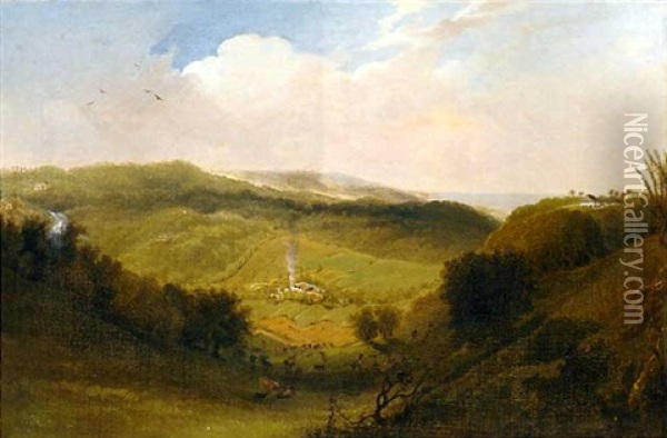 A Sugar Plantation In Jamaica Oil Painting - Joseph Bartholemew Kidd