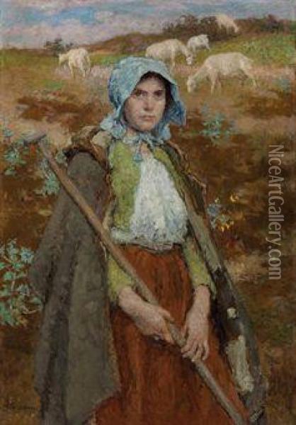 The Goatherd Oil Painting - Gari Julius Melchers