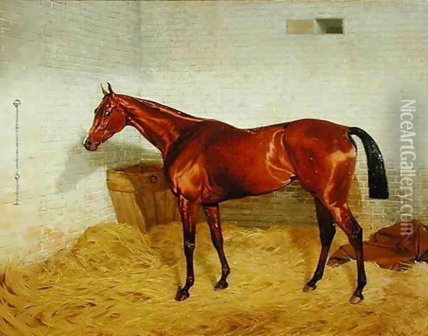 'Lonely', Winner of the 1885 Derby 2 Oil Painting - Emil Adam