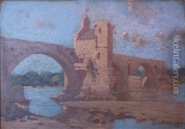Le Pont D'avignon Oil Painting - Hyacinthe Royet