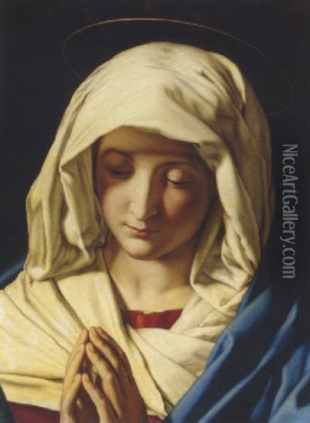 Die Betende Maria Oil Painting - Giovanni Battista Salvi (Il Sassoferrato)