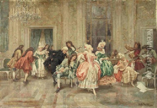 At The Ball Oil Painting - B.G. da Paglier