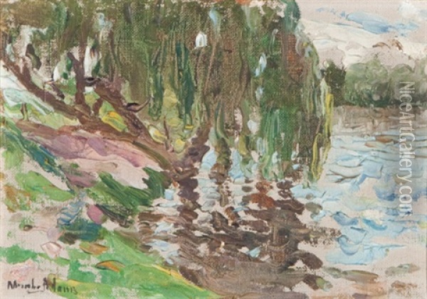 Yarra Reflections Oil Painting - Josephine Mary Muntz Adams