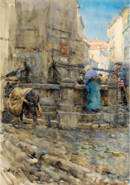 The Well Oil Painting - Walter Frederick Osborne