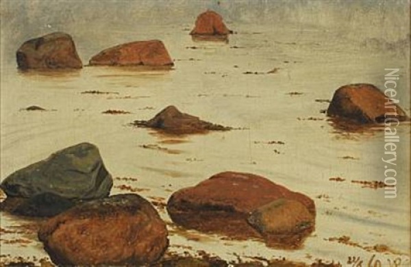 Stones On The Beach Oil Painting - Vilhelm Peter Karl Kyhn