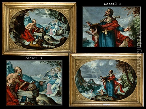 Der Prophet Jeremias (+ Der Heilige Hieronymus; Pair) Oil Painting - Anton Mozart