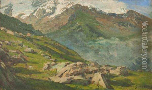 Montagne Della Valle D'aosta Oil Painting - Giuseppe Grassis