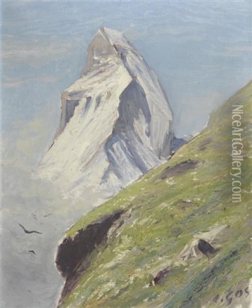 Matterhorn Oil Painting - Albert Henri John Gos