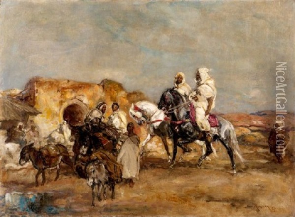 Halte De Cavaliers Oil Painting - Henri Emilien Rousseau