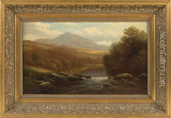 Moel Siabod From The .. North Wales Oil Painting - William Mellor