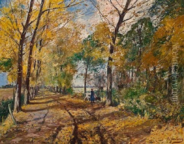 A Path Through The Woods Oil Painting - Olof August Andreas Jernberg