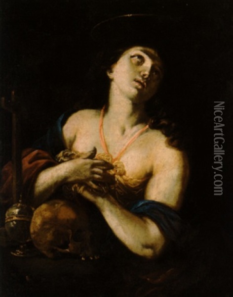 La Maddalena Penitente Oil Painting - Giovanni Battista Crespi (il Cerano)