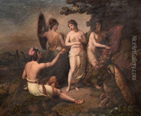 Paride, Junon, Venus Et Minerve Oil Painting - Maximilian Albert Hauschild