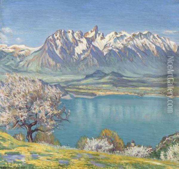 Maientag Rings Um Den Thunersee Oil Painting - Waldemar Fink