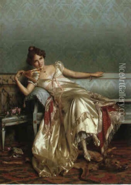 Sweet Memories Oil Painting - Vittorio Reggianini