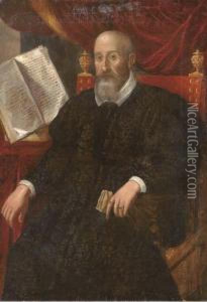 Portrait Of A Nobleman Oil Painting - Domenico Tintoretto