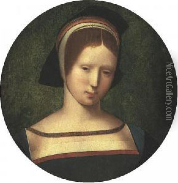 Portrait Of A Lady Oil Painting - Master Of The Half-Length Figures