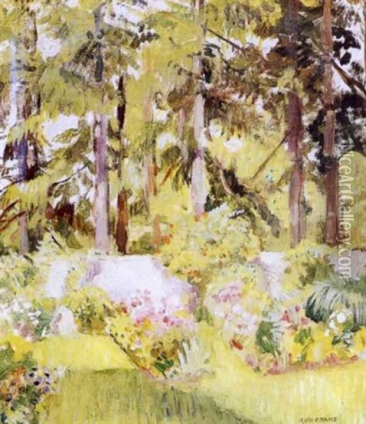 The Garden Wall Oil Painting - Ann Crane