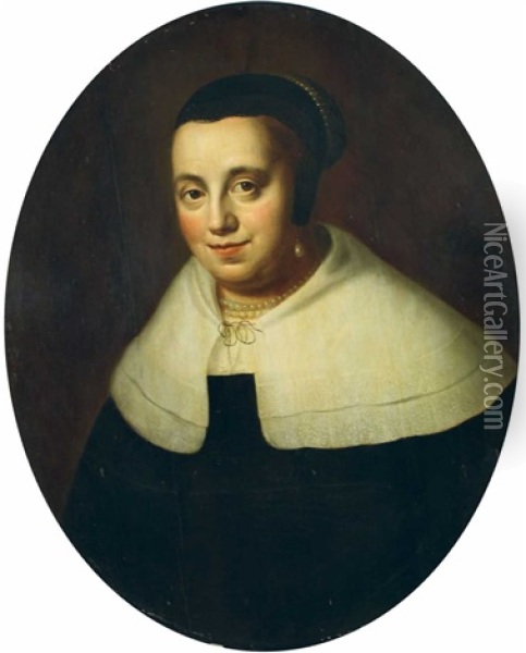Portrait Einer Dame Mit Perlenschmuck Oil Painting - Jacob Gerritsz Cuyp