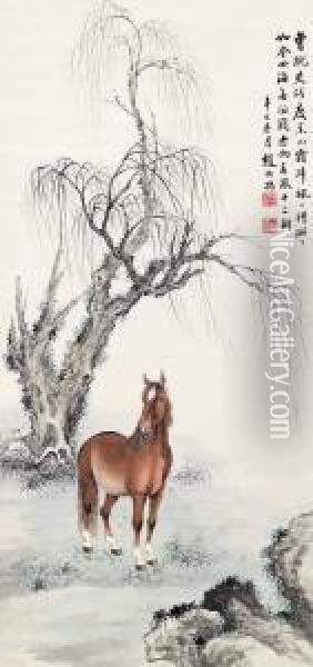 Horse Oil Painting - Zhao Shuru