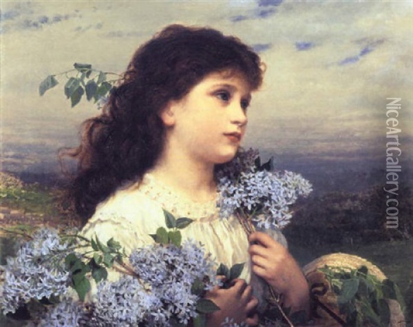 The Time Of The Lilacs Oil Painting - Sophie Anderson