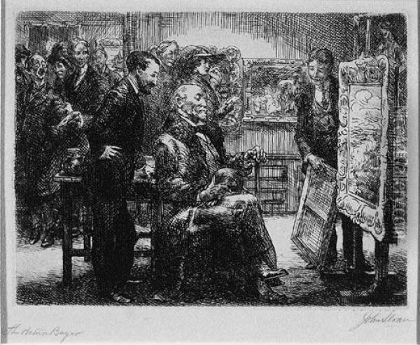 The Picture Buyer<</b> Oil Painting - John Sloan