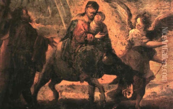 The Flight Into Egypt Oil Painting - Francesco Maffei