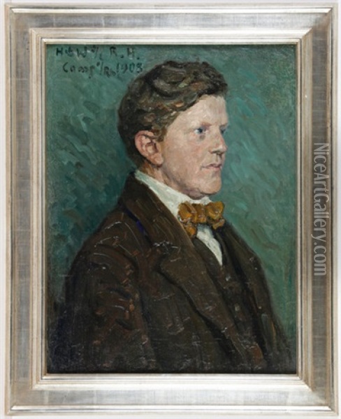 Portrait Des Malers Robert Hoffmann (1868 Stuttgart - 1935 Urberg Bei St. Blasien) Oil Painting - Heinrich Ferdinand Werner